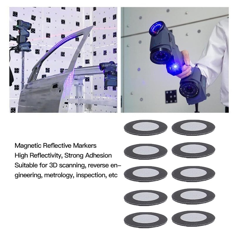 150 قطعة أهداف نقطية مغناطيسية عاكسة للمسح ثلاثي الأبعاد بقطر داخلي 6 مم وقطر خارجي 10 مم للتتبع البصري - Image 5